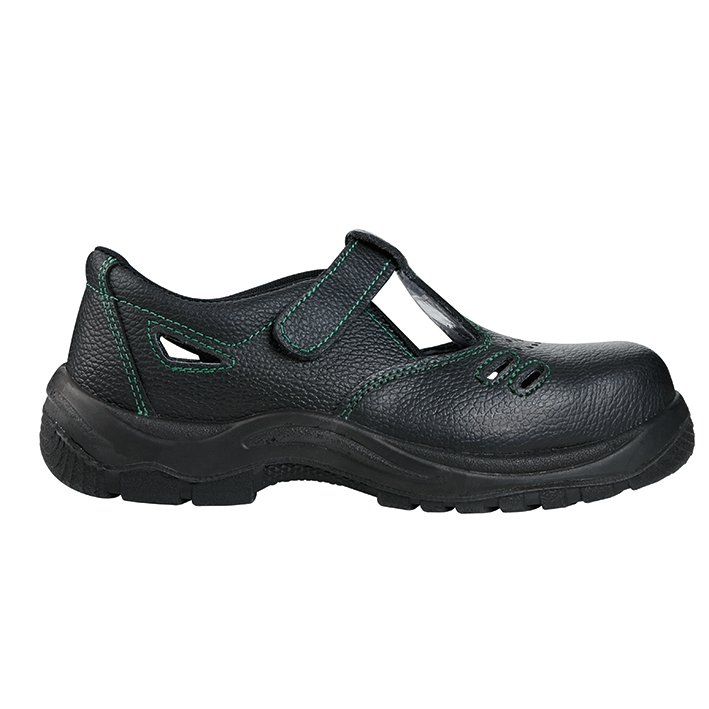 teXXor® S1-Sicherheitsklettsandalen GAP schwarz/grün