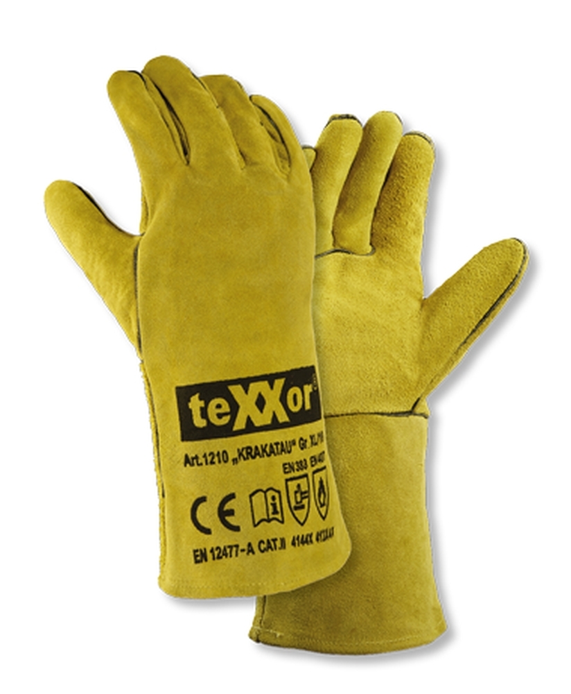 teXXor® Schweißerhandschuhe KRAKATAU beige
