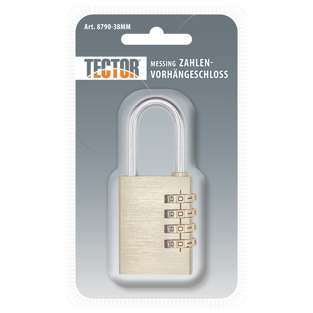 Zahlen-Vorhängeschloss mit 4 Ziffern 38 mm