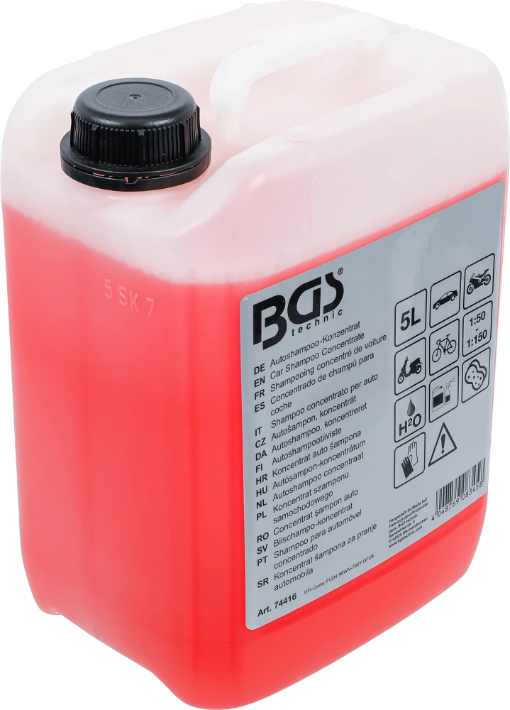 Autoshampoo-Konzentrat, rot, 5 l