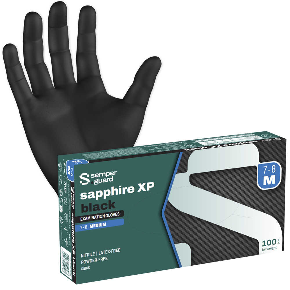 Semperguard® Nitril Handschuhe Sapphire XP Black