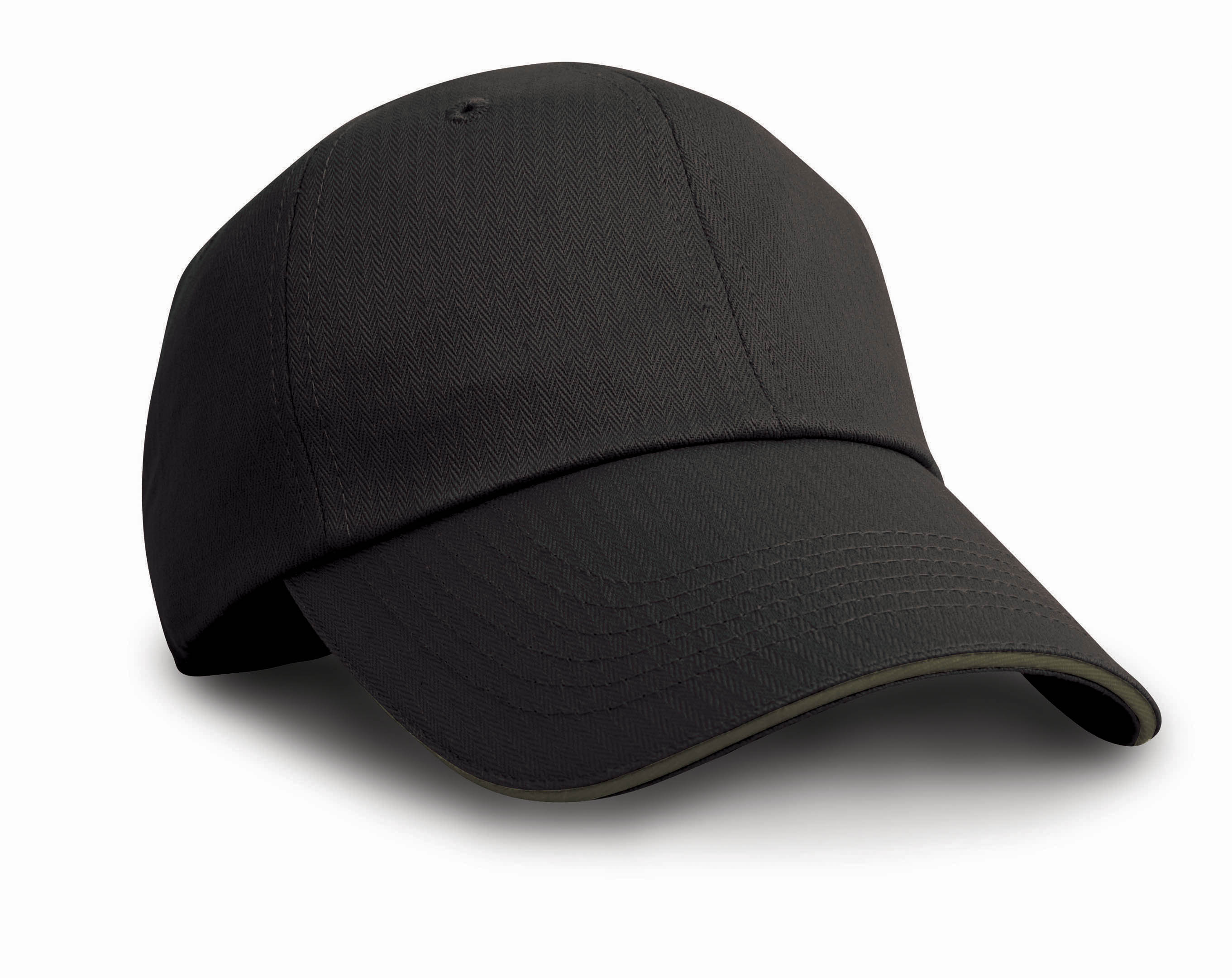 Herringbone Cap With Sandwich Peak