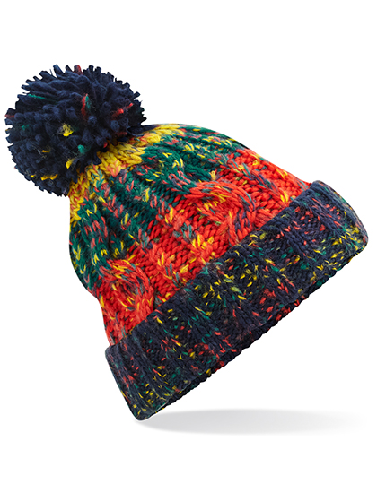 Corkscrew Pom Pom Beanie