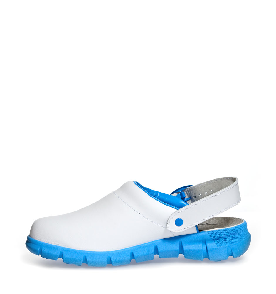 Abeba OB Berufsclog DYNAMIC weiß/blau ESD