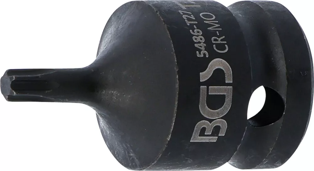Kraft-Bit-Einsatz, Länge 42 mm, Antrieb Innenvierkant 12,5 mm (1/2"), T-Profil (für Torx) T27
