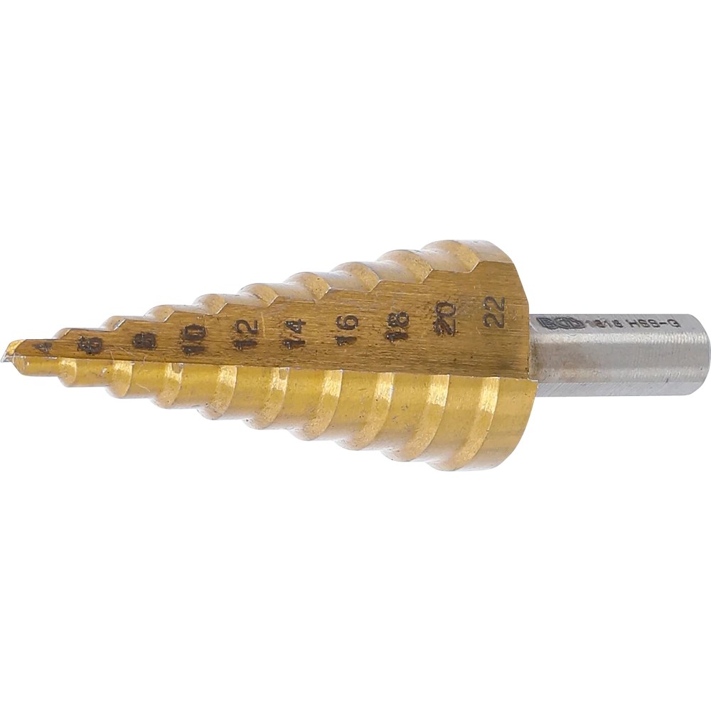 Stufenbohrer, titannitriert, Ø 4 - 22 mm