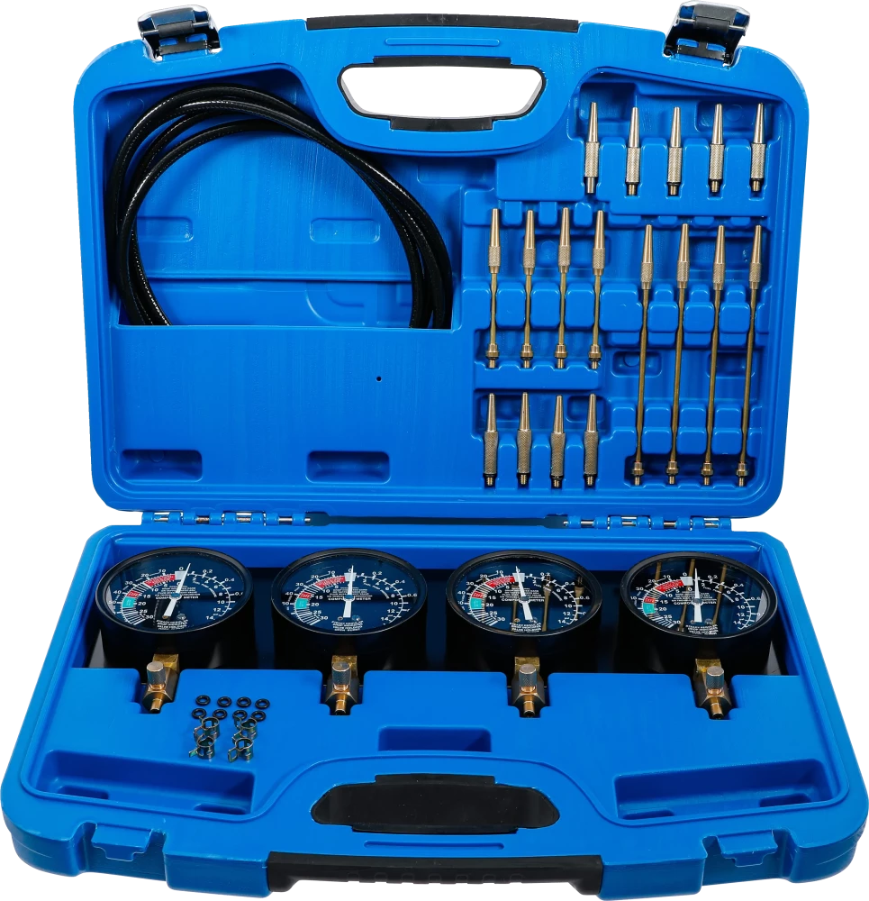 Synchron-Vergaser-Testgerät, mit 4 Synchronuhren, 29-tlg.