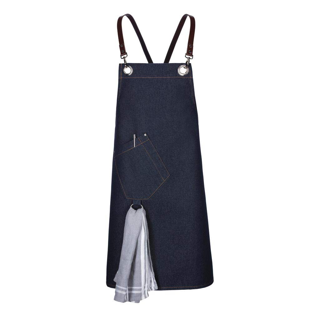 Latzschürze Casual Style mit X-Kreuzung, navy, B 70 x L 80 cm