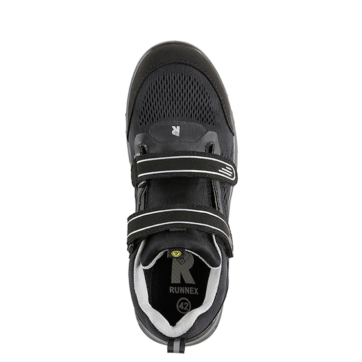 RUNNEX® S1PS ESD-Sicherheitsklettsandalen FlexStar schwarz/grau