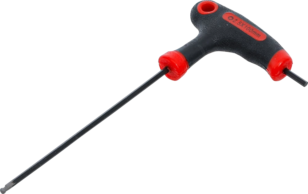 Schraubendreher mit T-Griff und seitlicher Klinge, Innensechskant / Innensechskant mit Kugelkopf 2,5 mm