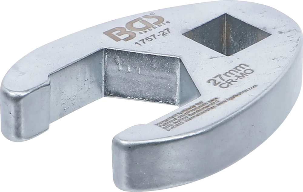 Hahnenfußschlüssel, Antrieb Innenvierkant 12,5 mm (1/2"), SW 27 mm