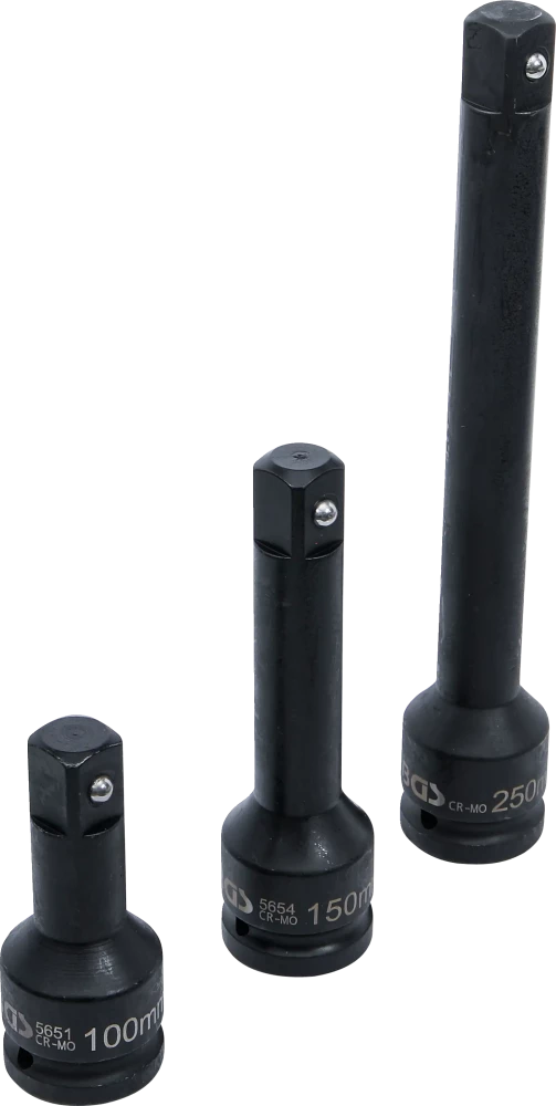 Kraft-Verlängerungs-Satz, Außen-/Innenvierkant 20 mm (3/4"), 3-tlg.