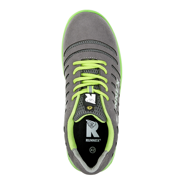 RUNNEX® S1PS-ESD-Sicherheitshalbschuhe FlexStar grau/grün