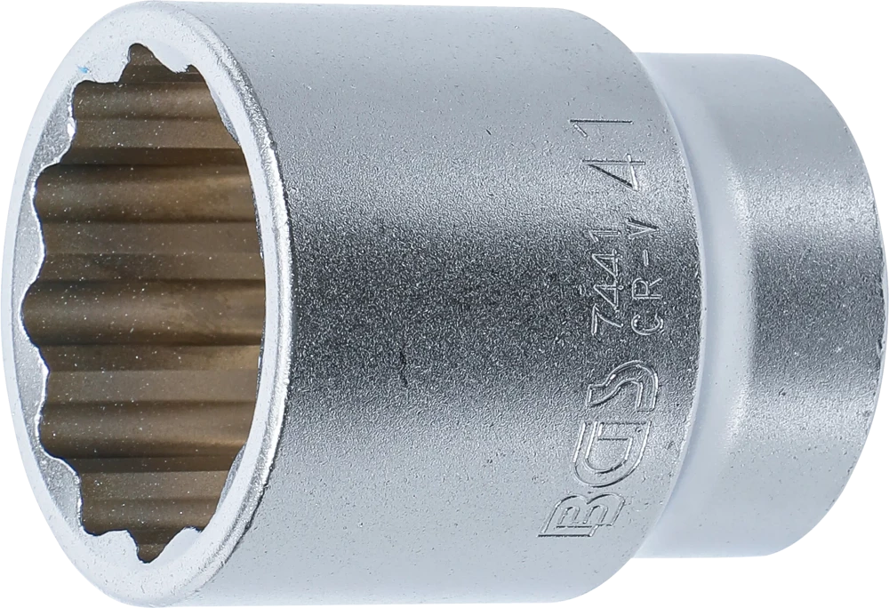 Steckschlüssel-Einsatz Zwölfkant, Antrieb Innenvierkant 20 mm (3/4"), SW 41 mm