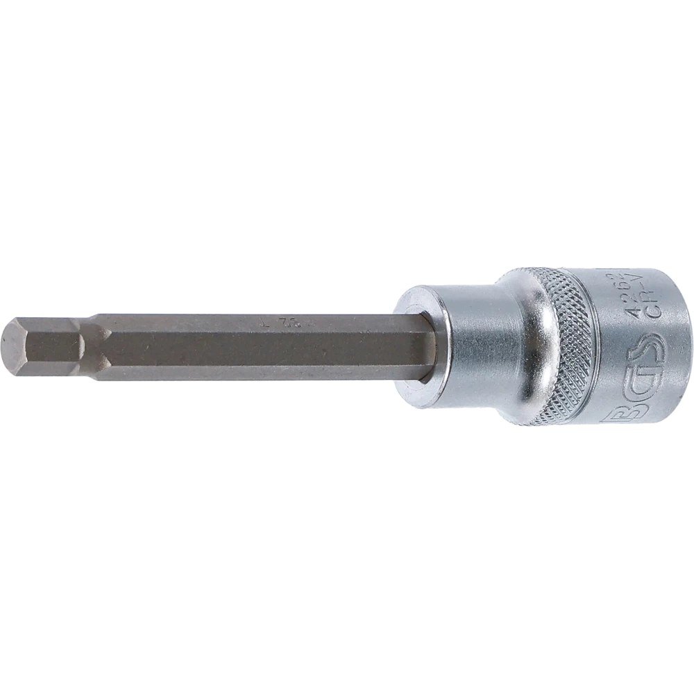 Bit-Einsatz, Länge 100 mm, Antrieb Innenvierkant 12,5 mm (1/2"), Innensechskant 7 mm