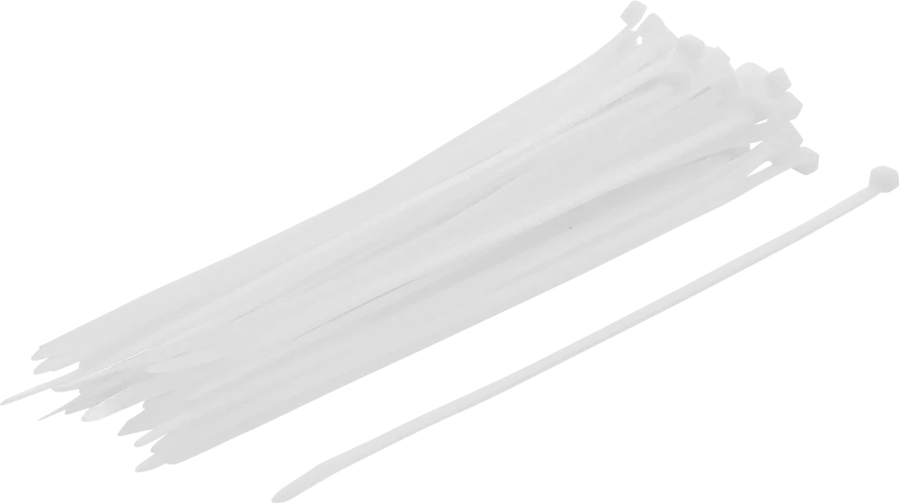 Kabelbinder-Sortiment, weiß, 4,8 x 250 mm, 50-tlg.