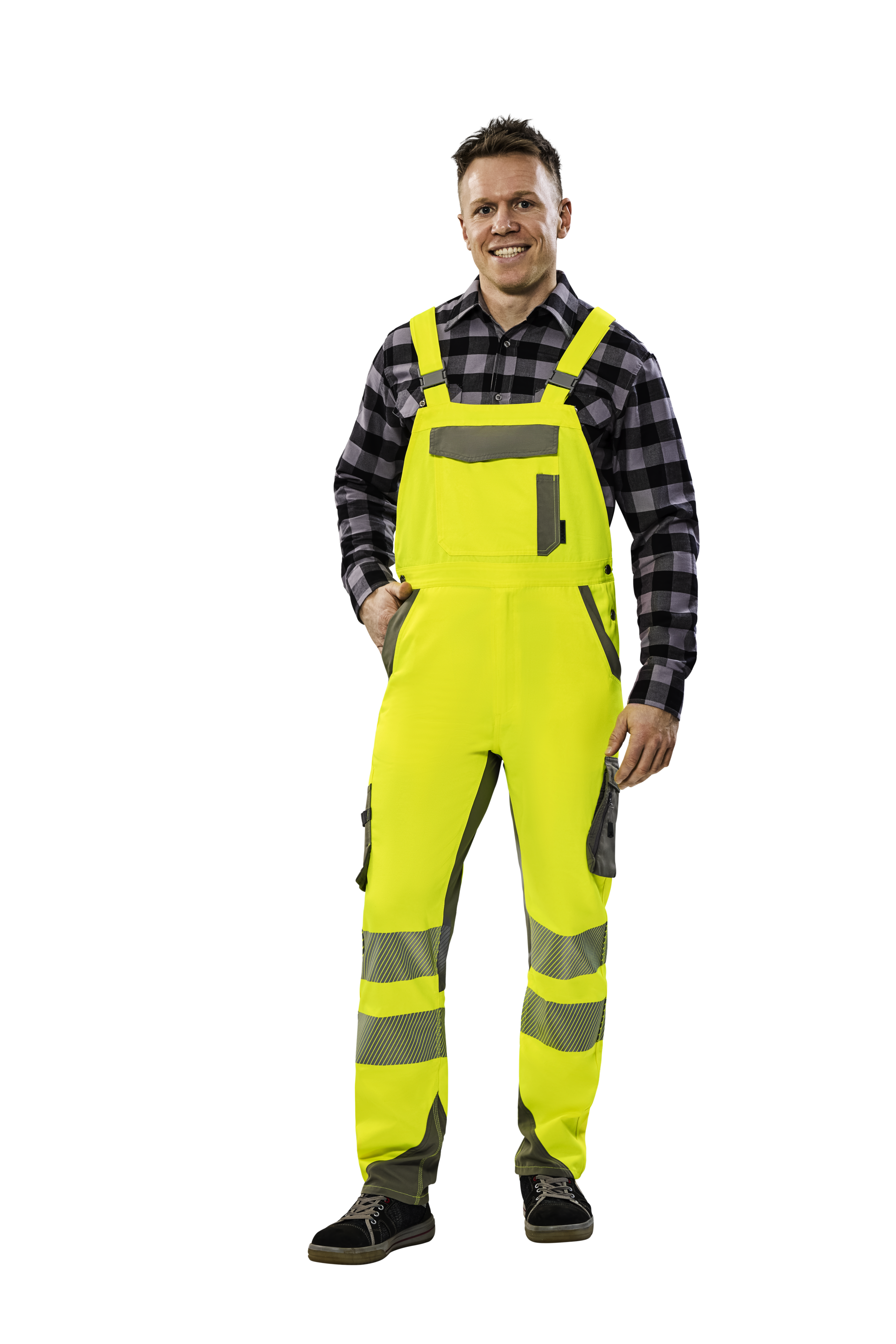 PLANAM Herren Latzhose Norit Warnschutz