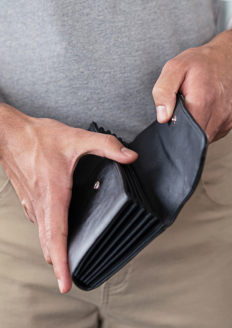 Kellnerbörse (Geldbörse) mit Druckknopf