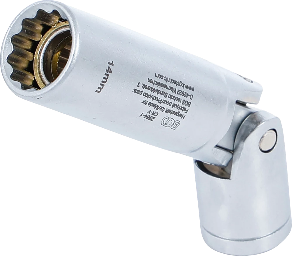 Glühkerzen-Gelenk-Einsatz Zwölfkant, Antrieb Innenvierkant 10 mm (3/8"), SW 14 mm