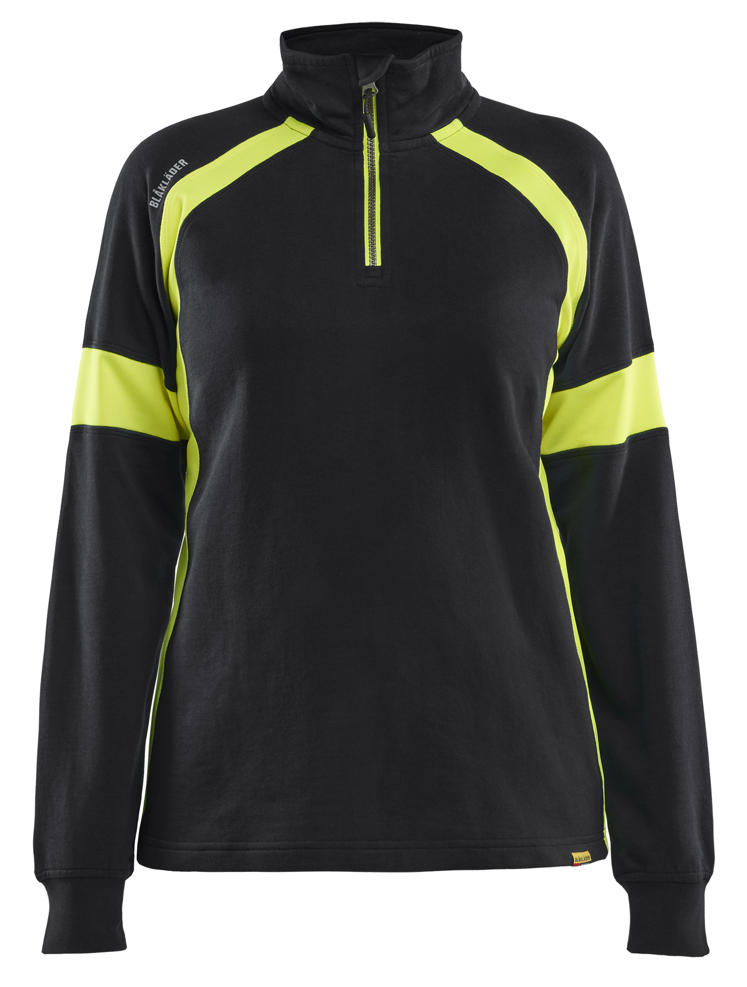 Damen Sweatshirt Half-Zip mit High Vis