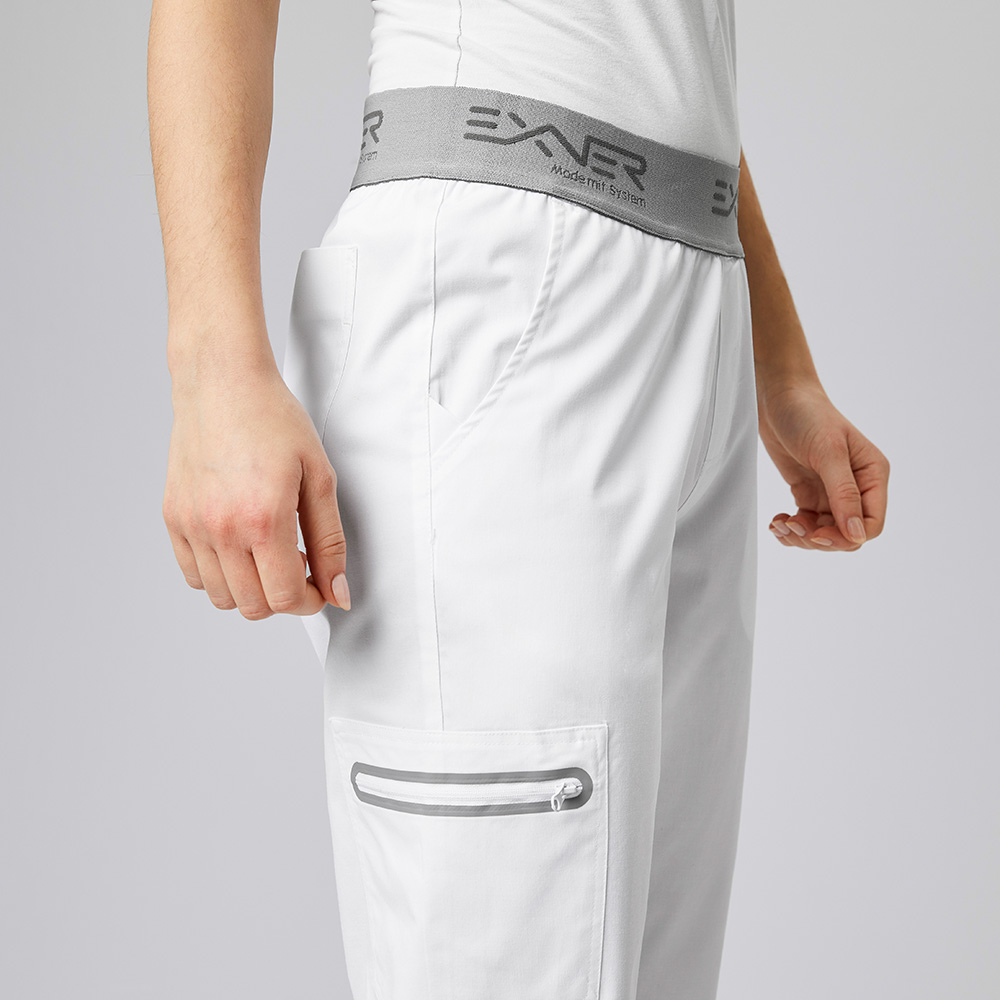 Schlupfhose mit Comfort-Gummizug, weiß