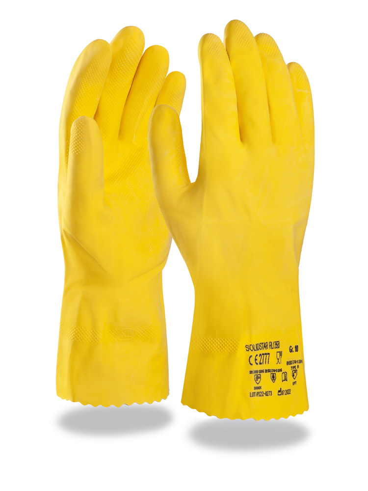 Solidstar® | Industrie- u. Haushaltshandschuh "NaturLatex" | Länge: 30 cm