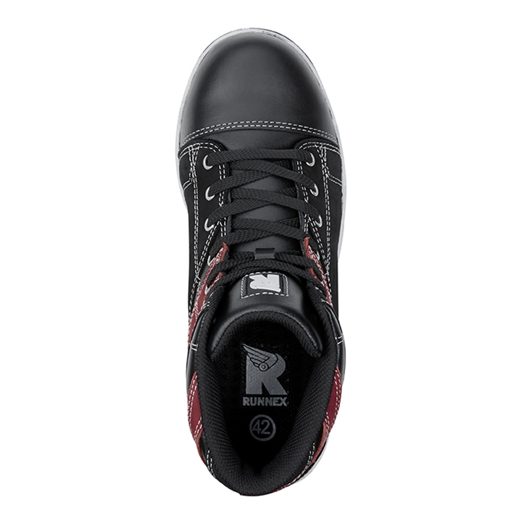 RUNNEX® S3-Sicherheitsschnürstiefel SportStar schwarz/rot