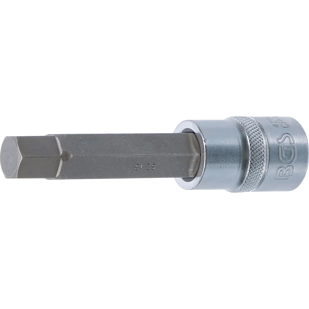 Bit-Einsatz, Länge 100 mm, Antrieb Innenvierkant 12,5 mm (1/2"), Innensechskant 13 mm