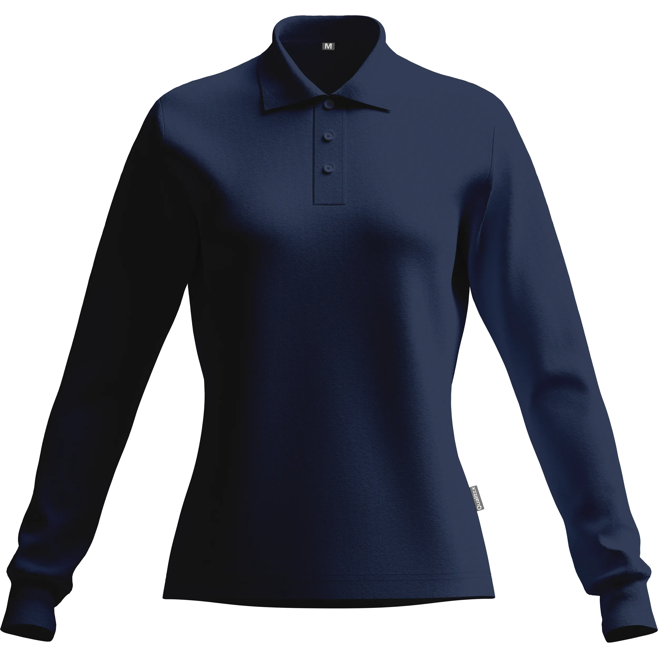 Tencel Langarm-Poloshirt "iND" mit UV-Schutz – Plus X Award ausgezeichnet