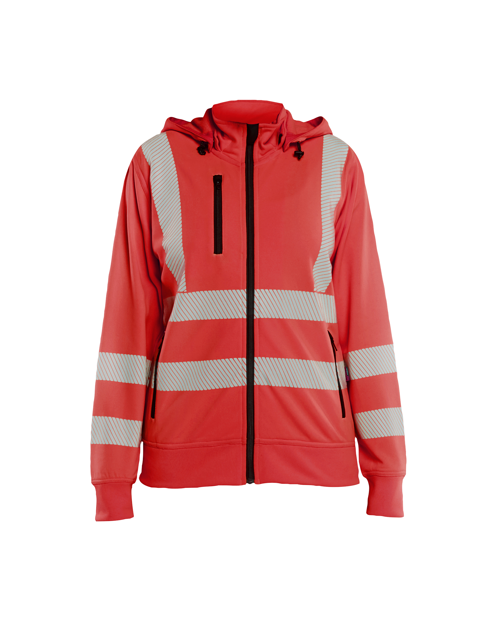 Damen High Vis Sweatjacke mit abnehmbarer Kapuze
