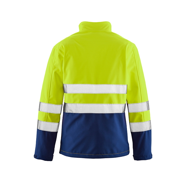 4PROTECT® Warnschutz-Softshelljacke PITTSBURGH leuchtgelb/navy