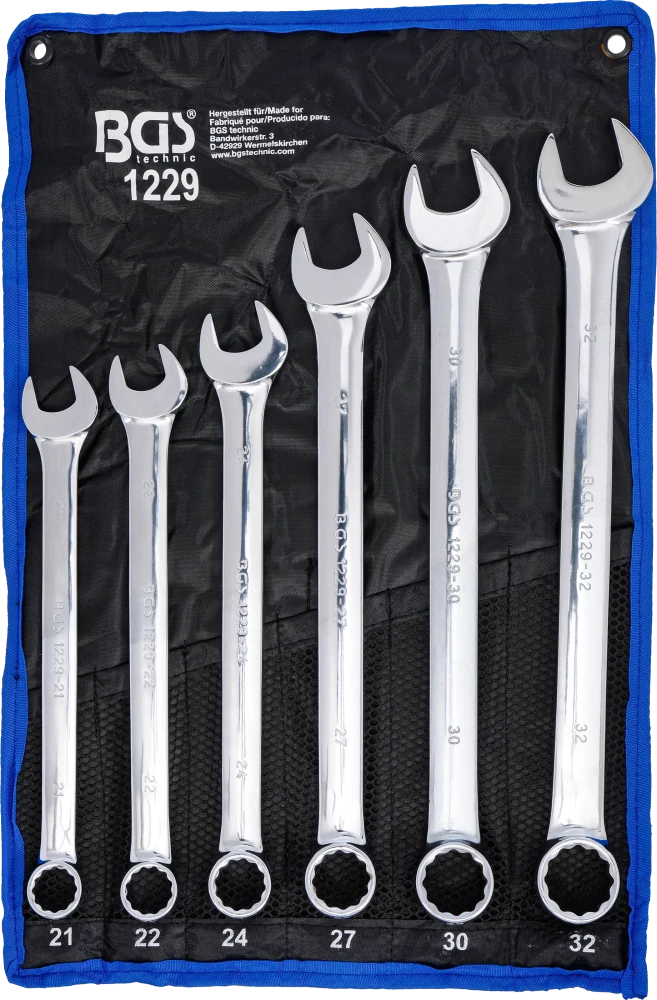 Maul-Ringschlüssel-Satz, extra lang, SW 21 - 32 mm, 6-tlg.
