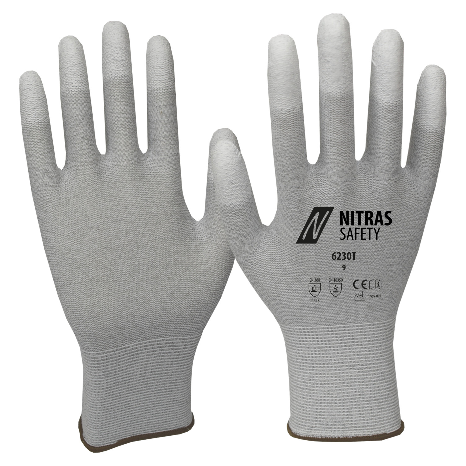 Antistatikhandschuhe Nylon-Carbon-Strick