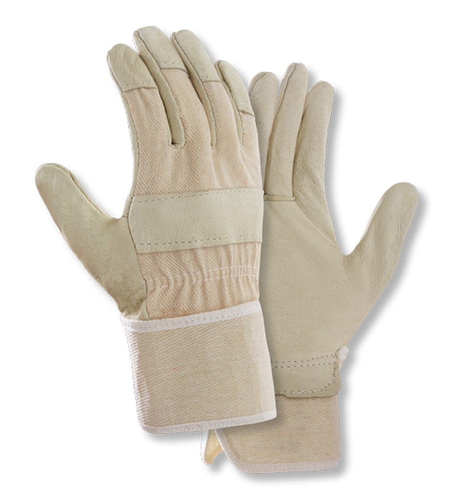 teXXor® Büffelvollleder-Handschuhe 88 BAWA Leder gelb, Drell weiß
