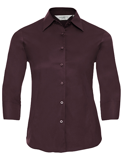 Bluse – Ladies' Long Sleeve Classic Pure Cotton Poplin Shirt