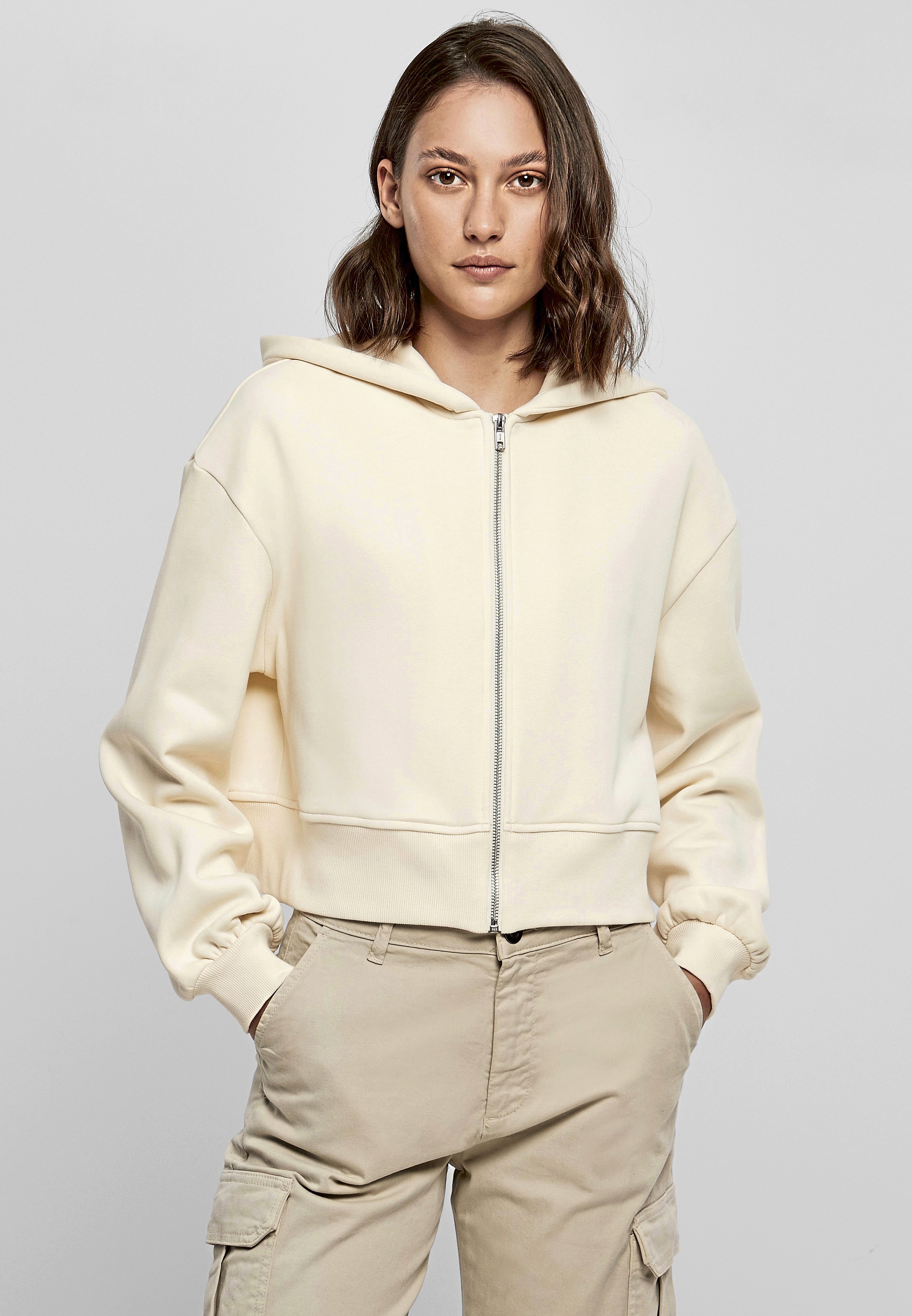 Ladies Short Oversized Zip Jacket