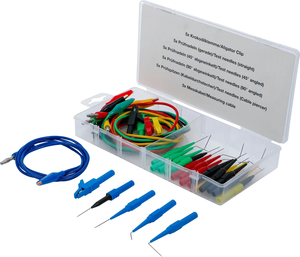Messkabel- und Prüfspitzen-Satz, 30-tlg.