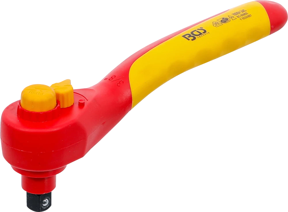 VDE-Umschaltknarre, Abtrieb Außenvierkant 10 mm (3/8"), 1000 V