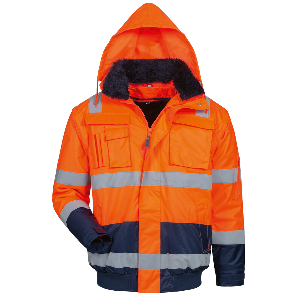 Warnschutz-Pilotjacke Orange/Marine Oliver