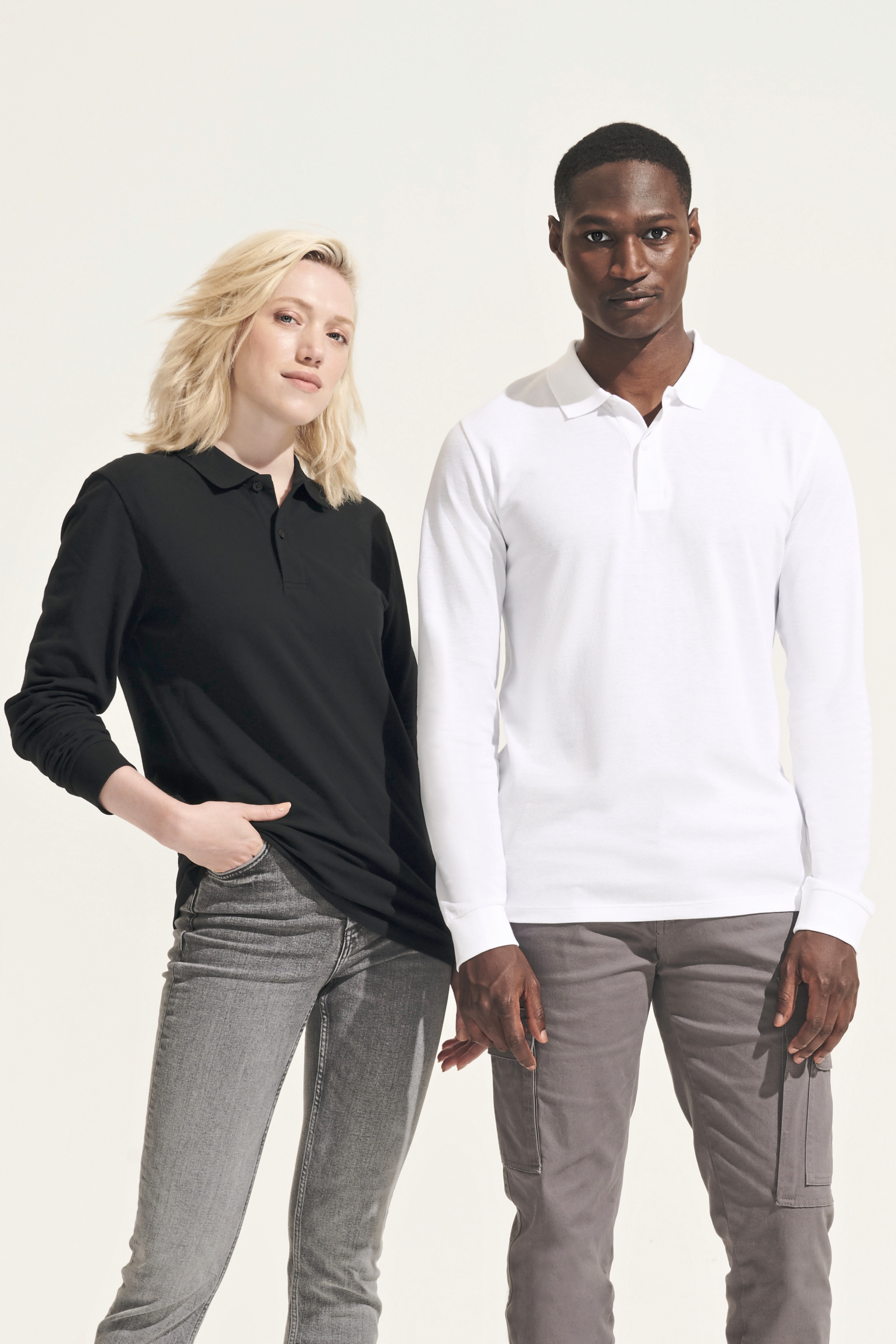 Unisex Long Sleeve Polo Shirt Planet