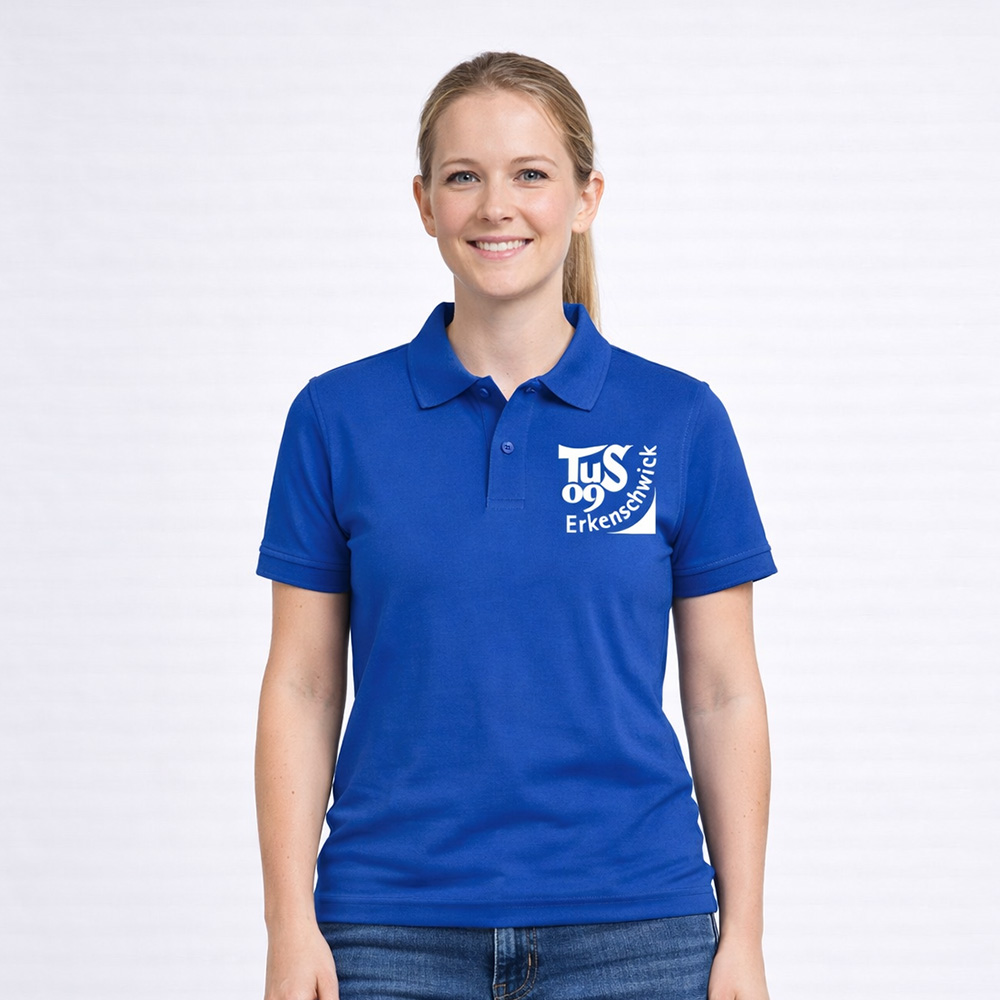 Damen Poloshirt, royal blau