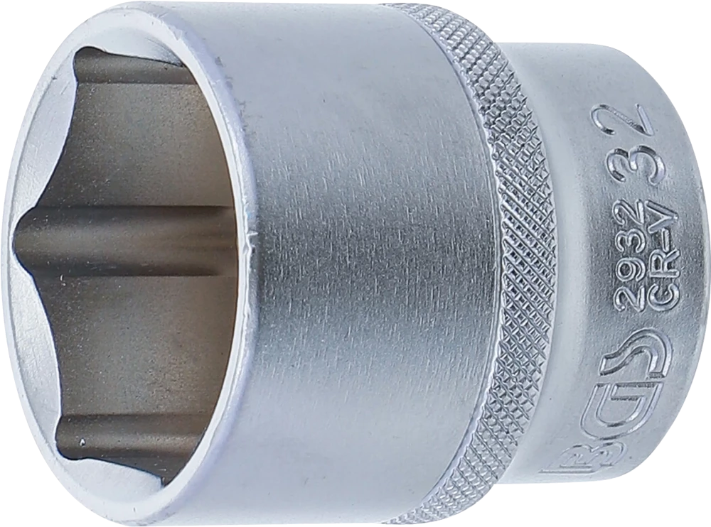Steckschlüssel-Einsatz Sechskant, Antrieb Innenvierkant 12,5 mm (1/2"), SW 32 mm