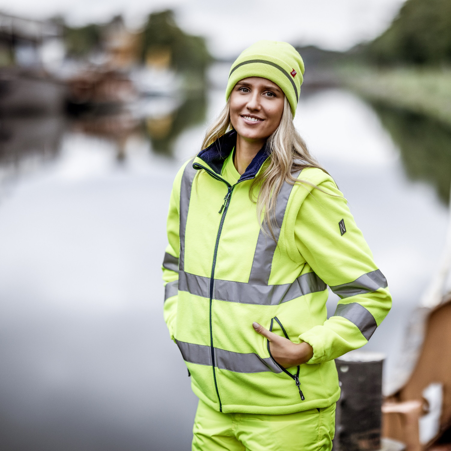 Fleecejacke MOTION TEX VIZ Warn-Fleecejacke
