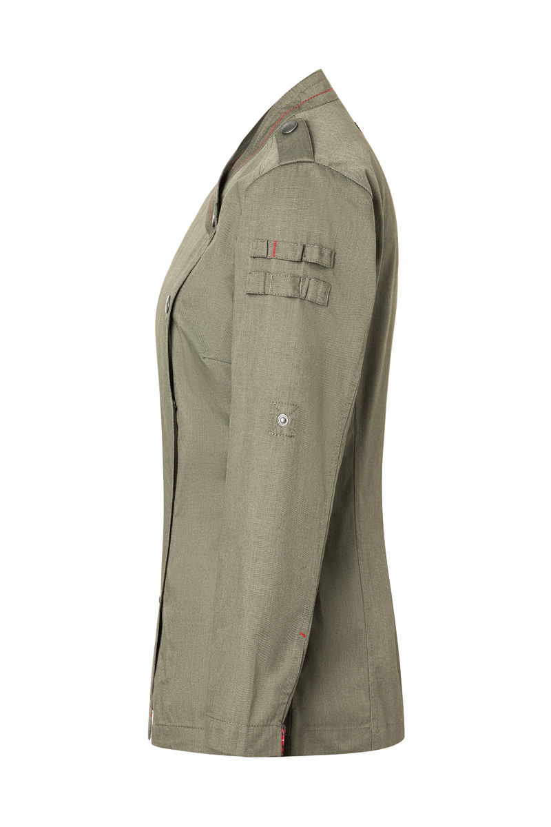 Long-Sleeve Women's Chef Jacket Denim-Style ROCK CHEF®-Stage2