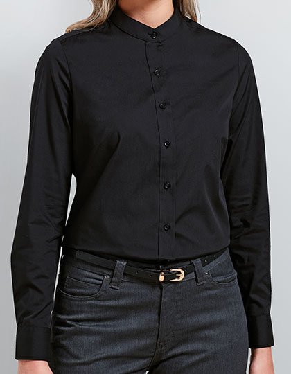 Bluse – Women´s Banded Collar Grandad Shirt
