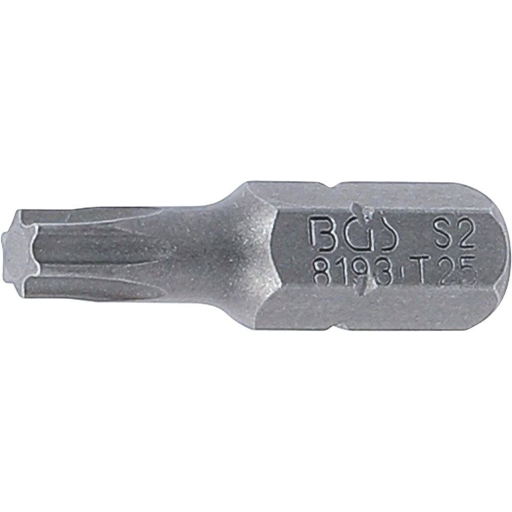 Bit, Länge 25 mm, Antrieb Außensechskant 6,3 mm (1/4"), T-Profil (für Torx) T25