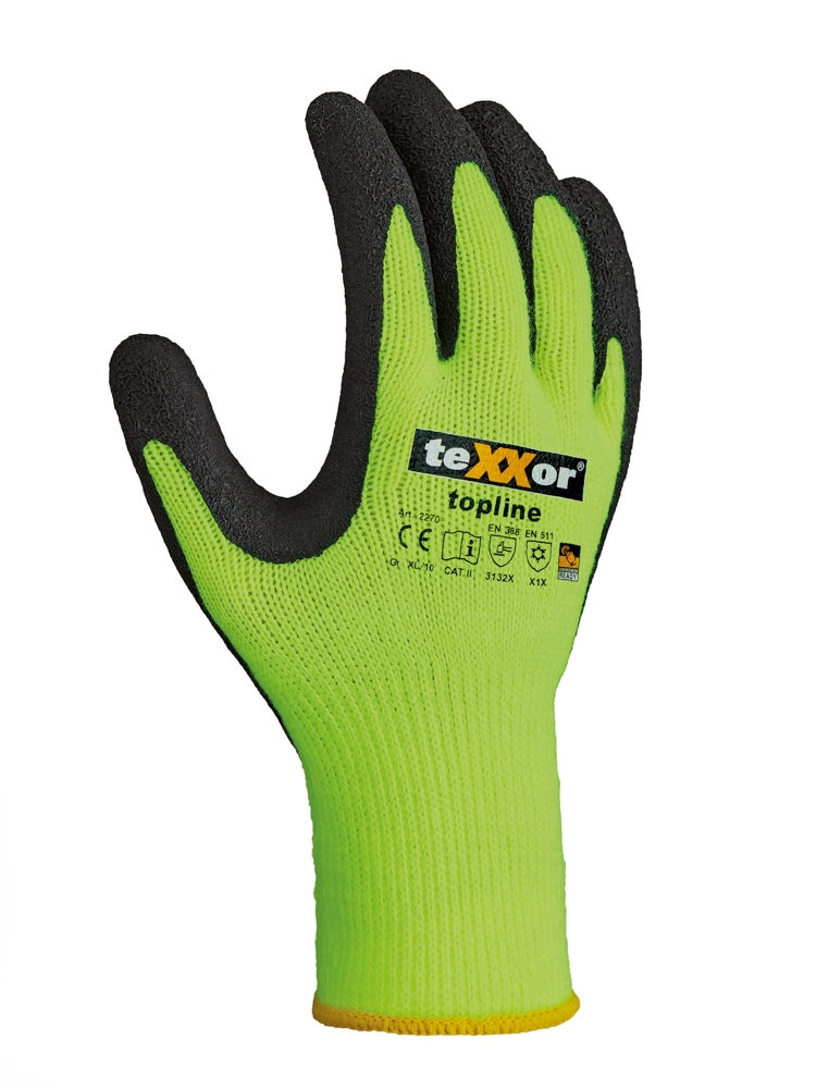 teXXor® Winterhandschuhe POLYACRYL gelb/schwarz