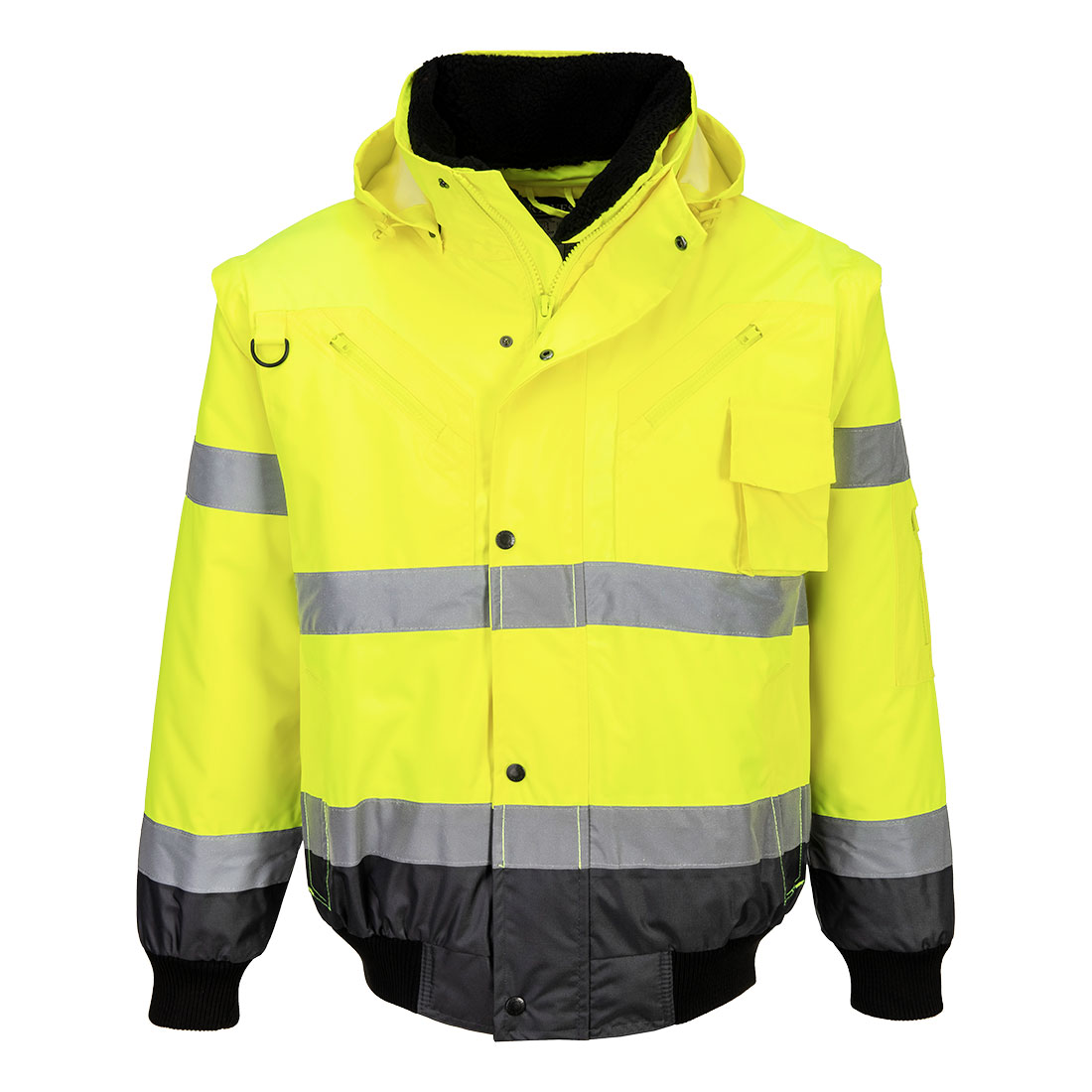 Hi-Vis 3-in-1 Kontrast Pilotjacke
