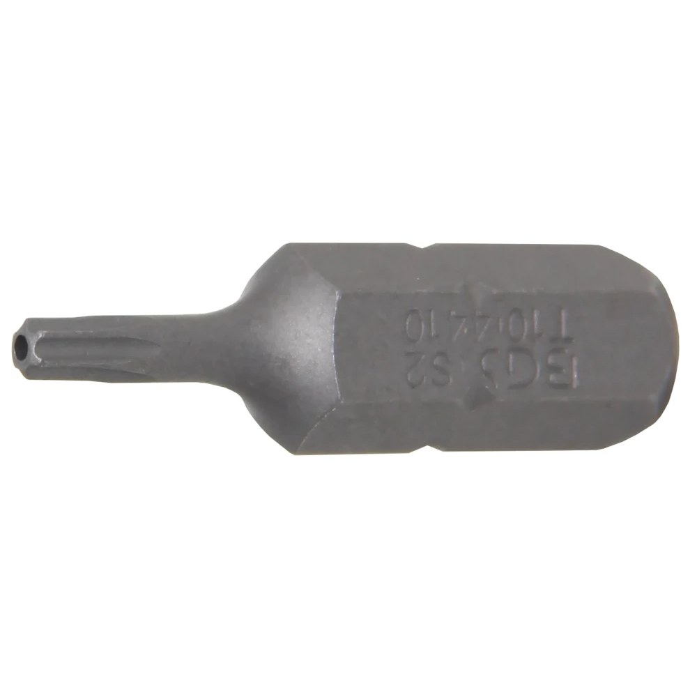 Bit, Länge 30 mm, Antrieb Außensechskant 8 mm (5/16"), T-Profil (für Torx) mit Bohrung T10
