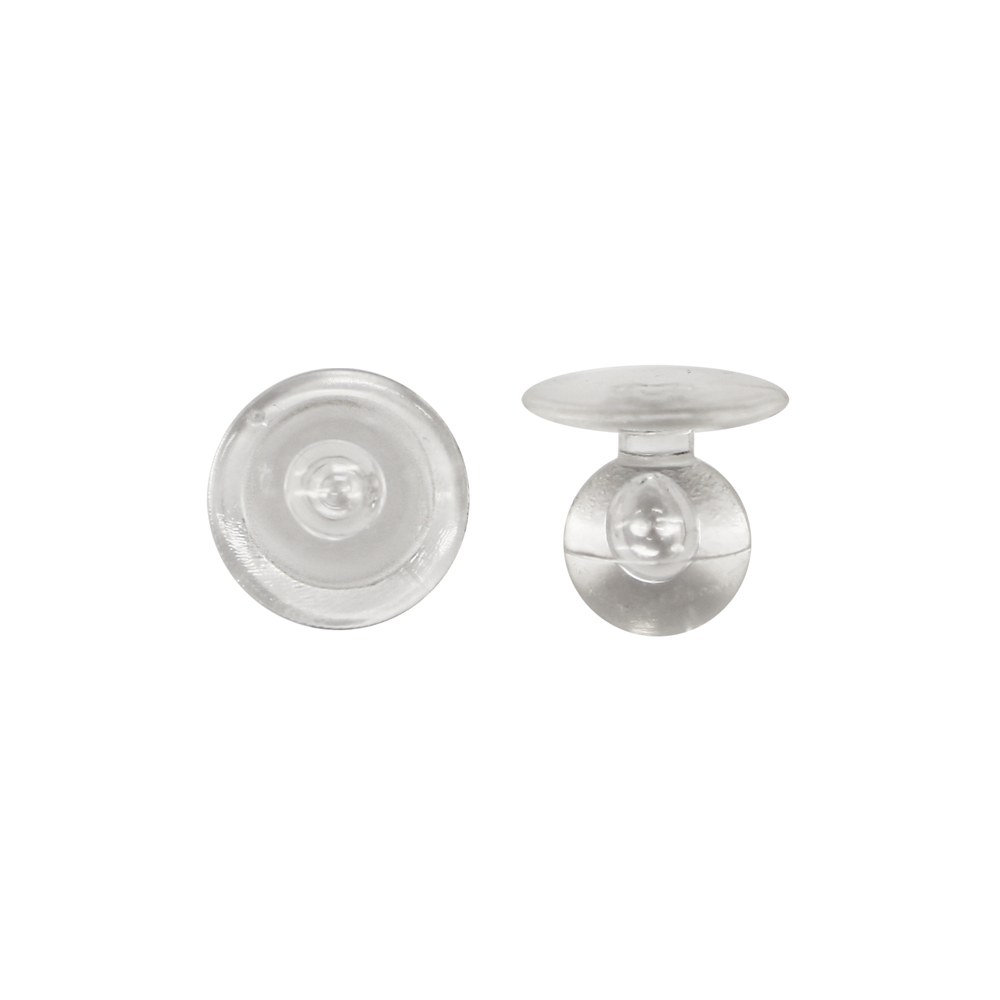 Kugelknöpfe transparent weiß (12 Stück)